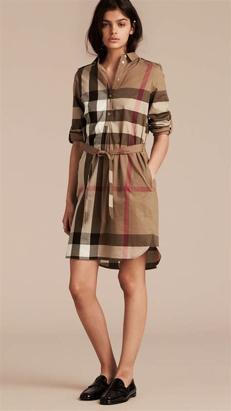 cream cotton burberry dress|Women's Burberry Dresses .